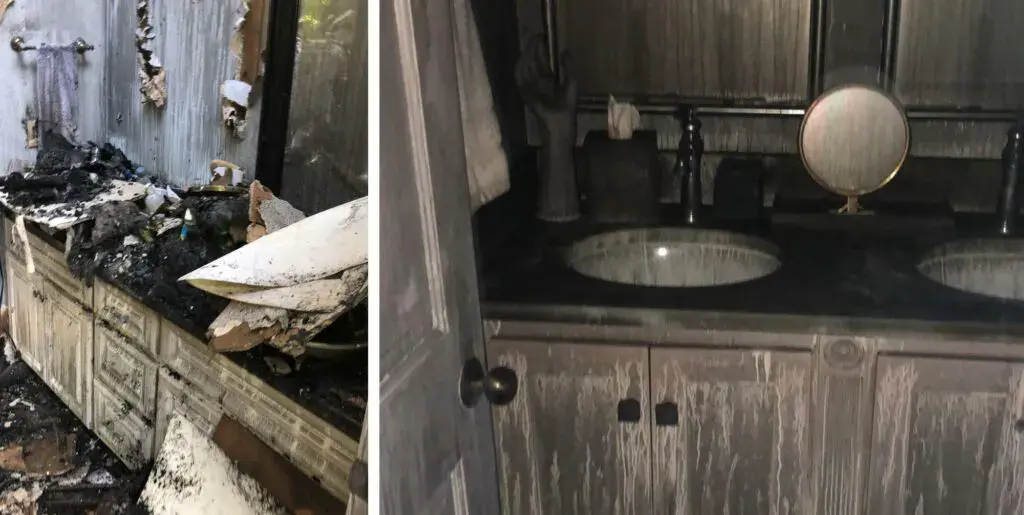 Fire damage cleanup